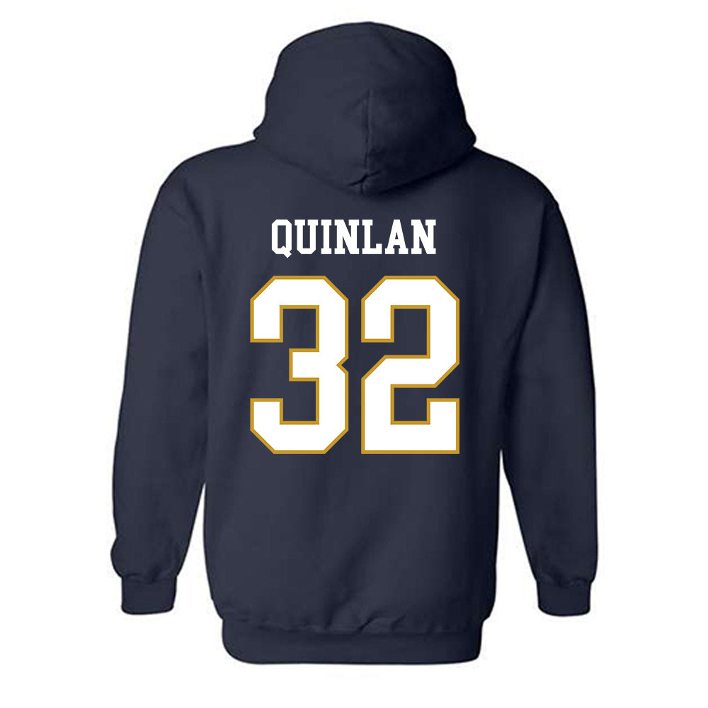 Notre Dame - NCAA Men's Ice Hockey : Patrick Quinlan - Classic Fashion Shersey Hooded Sweatshirt-1