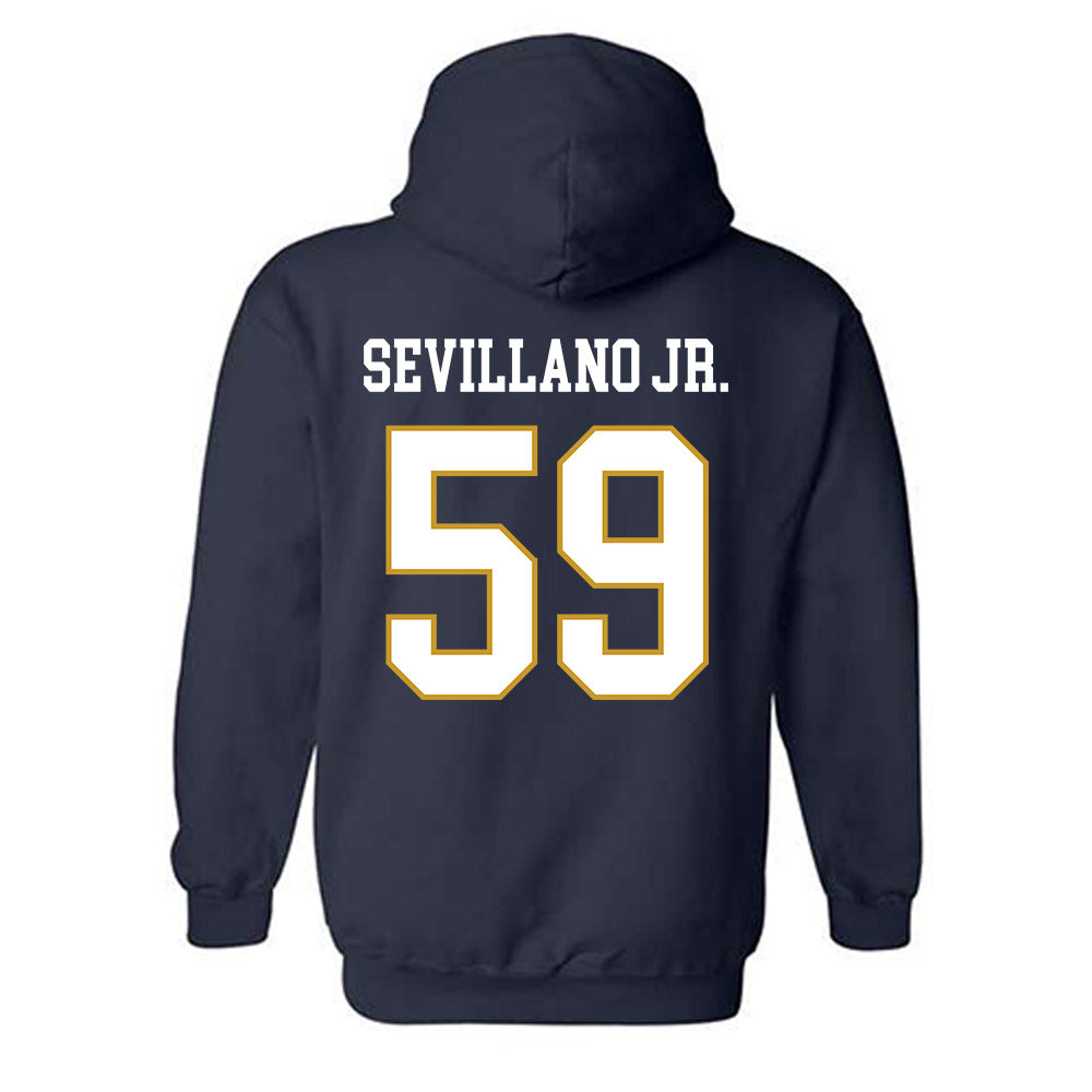 Notre Dame - NCAA Football : Sean Sevillano Jr. - Classic Fashion Shersey Hooded Sweatshirt-1