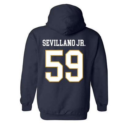 Notre Dame - NCAA Football : Sean Sevillano Jr. - Classic Fashion Shersey Hooded Sweatshirt-1