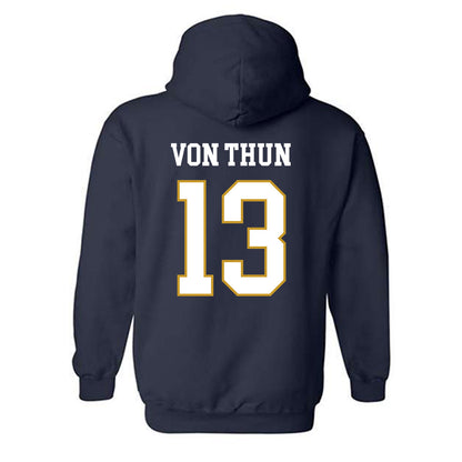 Notre Dame - NCAA Men's Soccer : Martin von Thun - Classic Fashion Shersey Hooded Sweatshirt-1