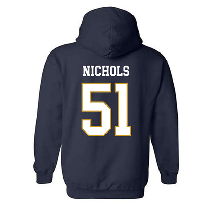 Notre Dame - NCAA Football : Ben Nichols - Classic Fashion Shersey Hooded Sweatshirt-1