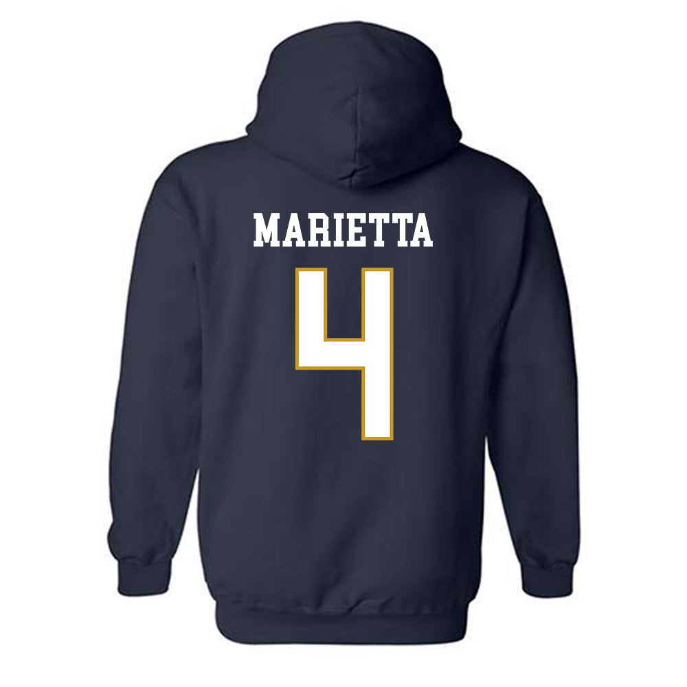 Notre Dame - NCAA Softball : Ashley Marietta - Classic Fashion Shersey Hooded Sweatshirt-1