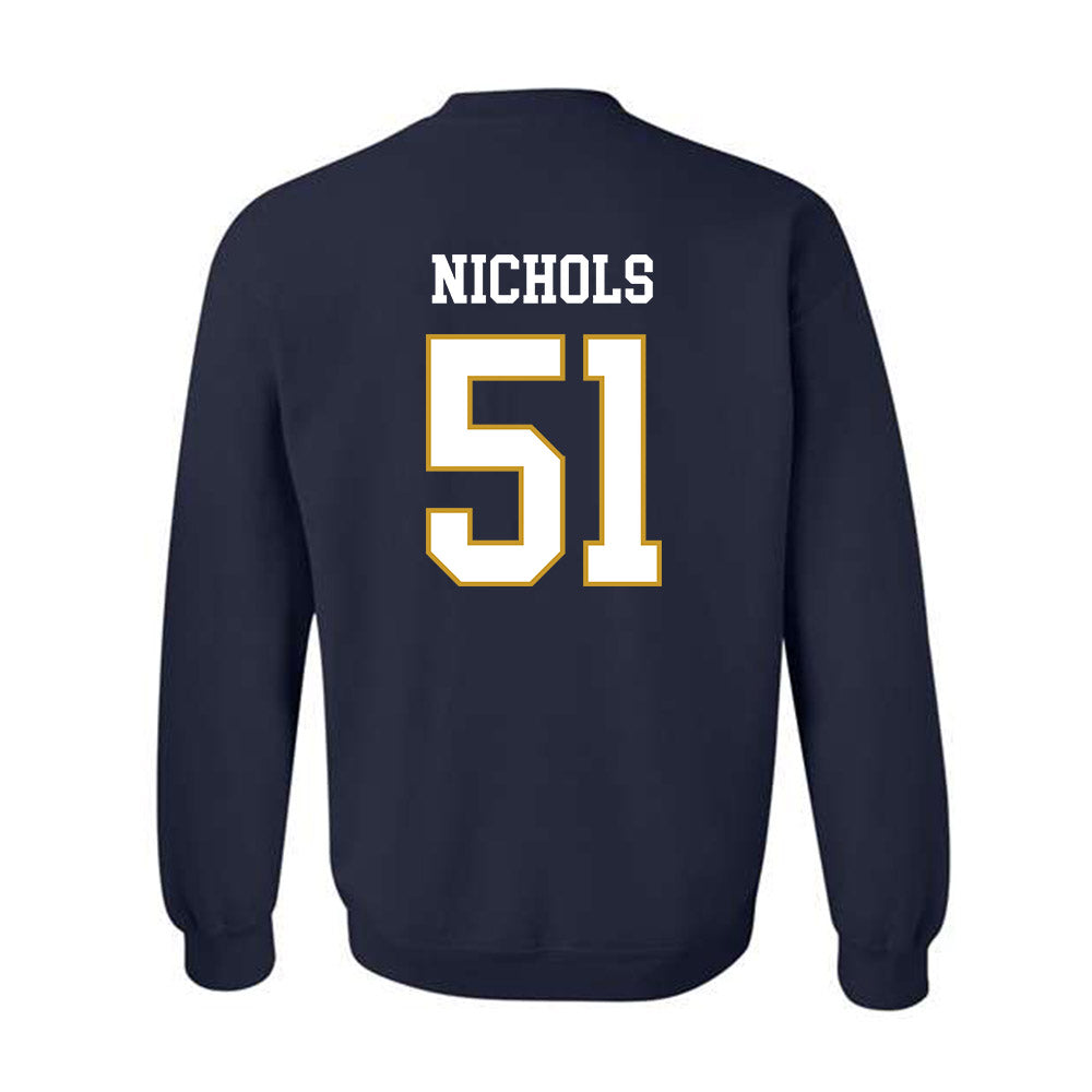 Notre Dame - NCAA Football : Ben Nichols - Classic Fashion Shersey Crewneck Sweatshirt-1