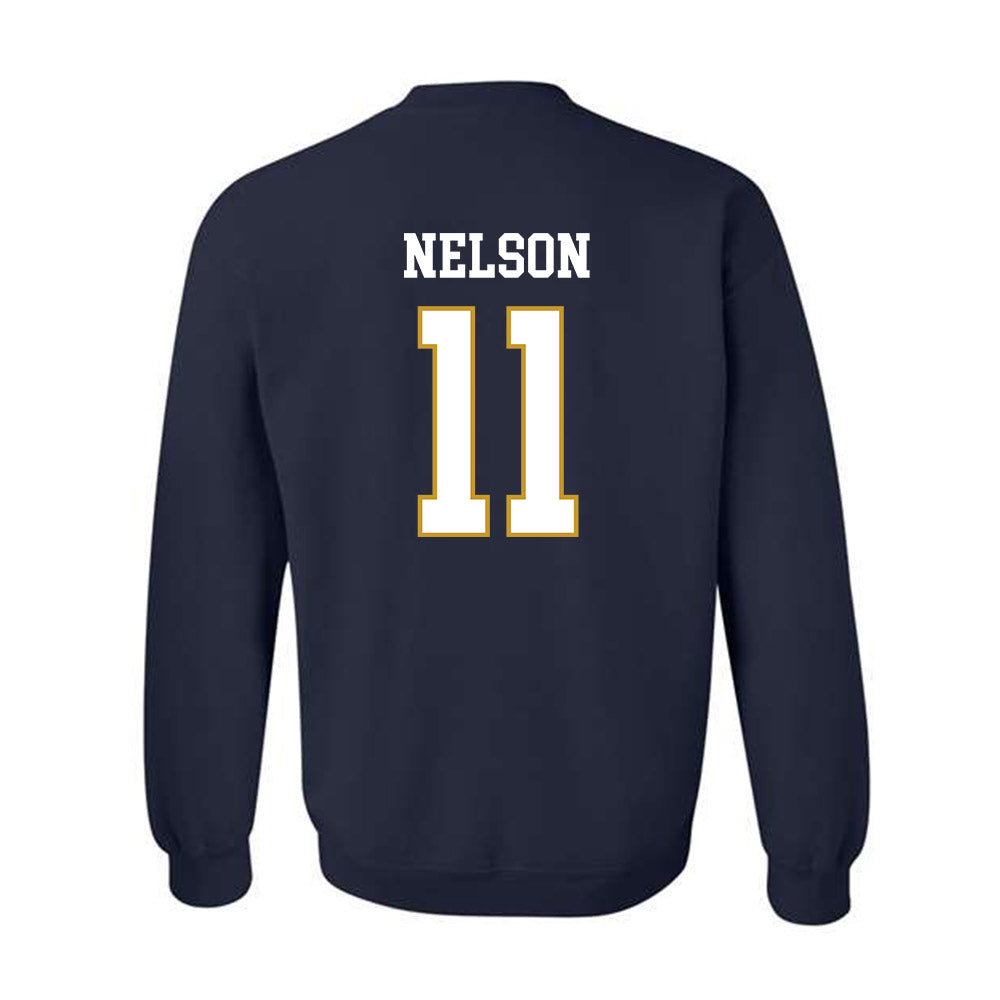 Notre Dame - NCAA Men's Ice Hockey : Danny Nelson - Classic Fashion Shersey Crewneck Sweatshirt-1