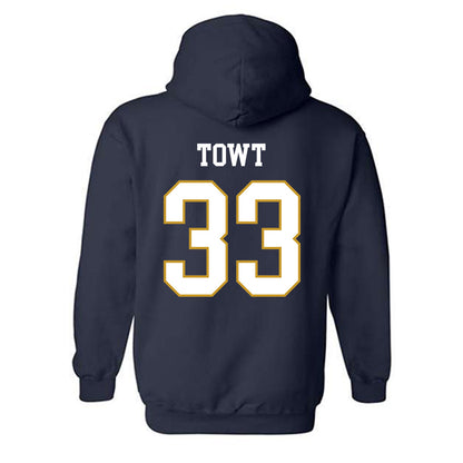 Notre Dame - NCAA Men's Basketball : Carson Towt - Classic Fashion Shersey Hooded Sweatshirt-1