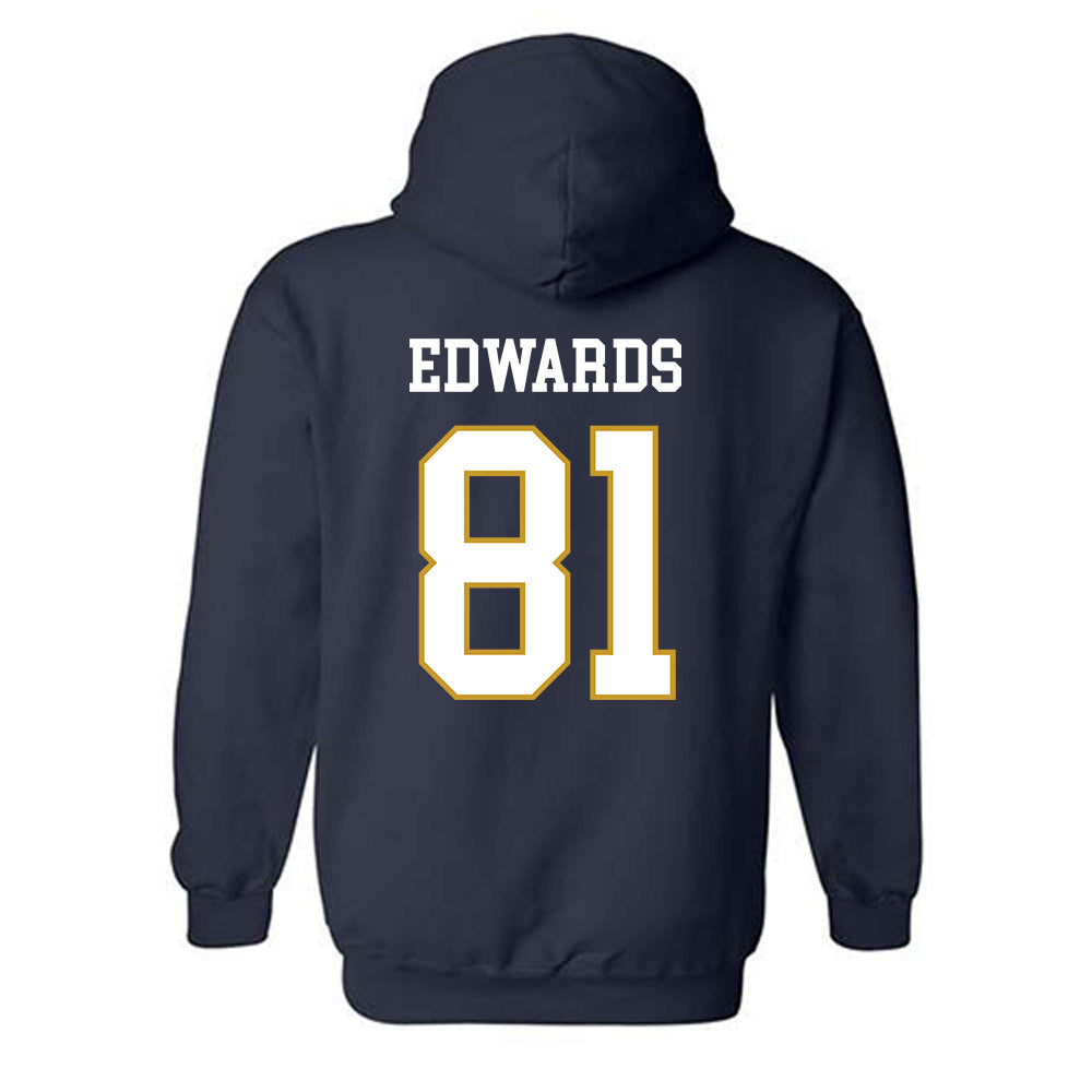 Notre Dame - NCAA Men's Ice Hockey : Beckham Edwards - Classic Fashion Shersey Hooded Sweatshirt-1
