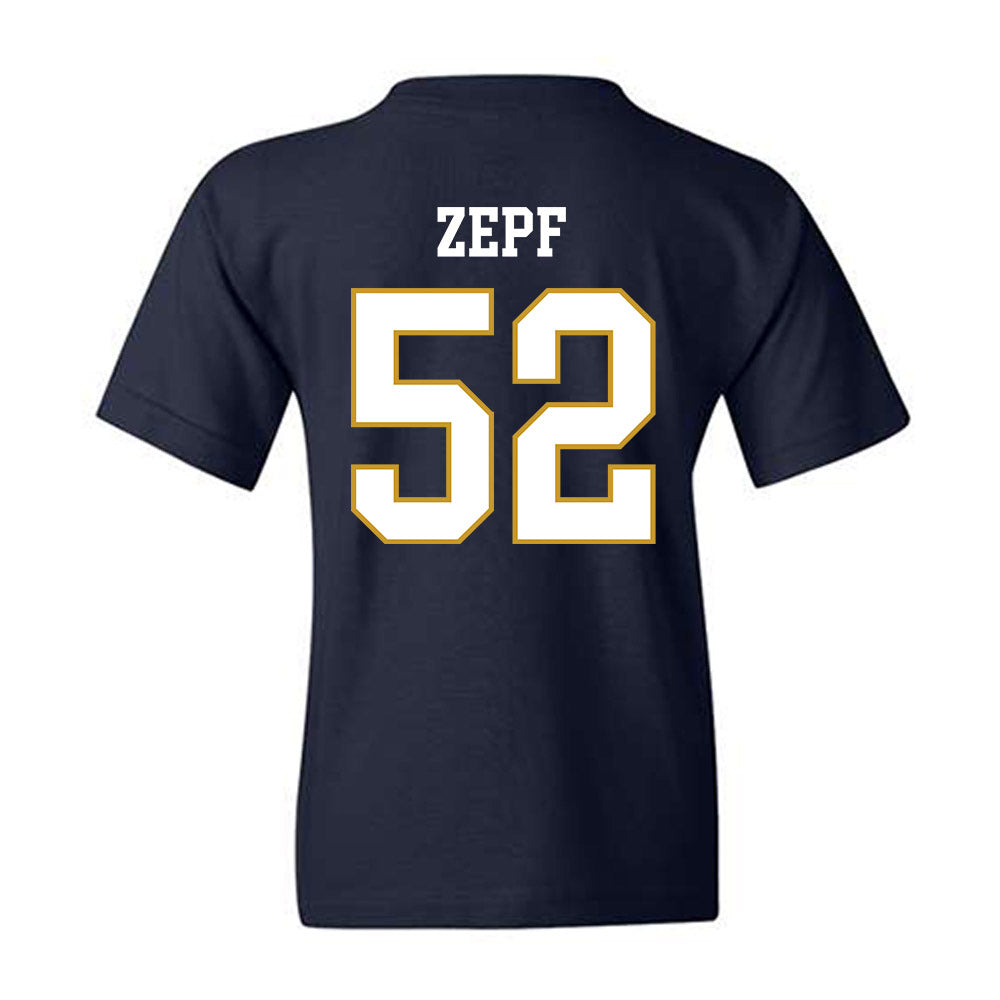 Notre Dame - NCAA Men's Lacrosse : Alex Zepf - Classic Fashion Shersey Youth T-Shirt-1