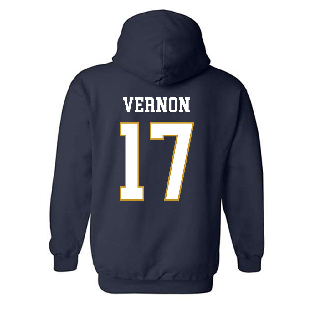 Notre Dame - NCAA Football : Brenan Vernon - Classic Fashion Shersey Hooded Sweatshirt-1