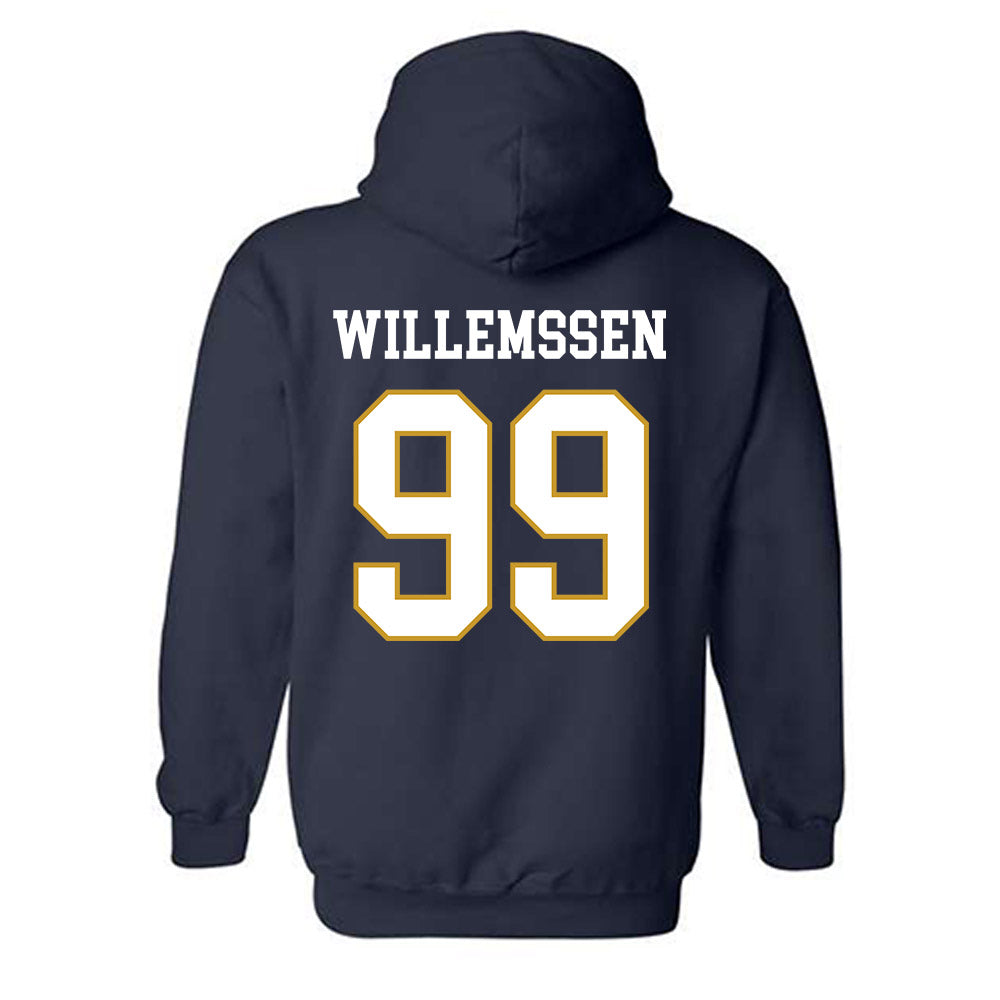 Notre Dame - NCAA Softball : Christina Willemssen - Classic Fashion Shersey Hooded Sweatshirt-1