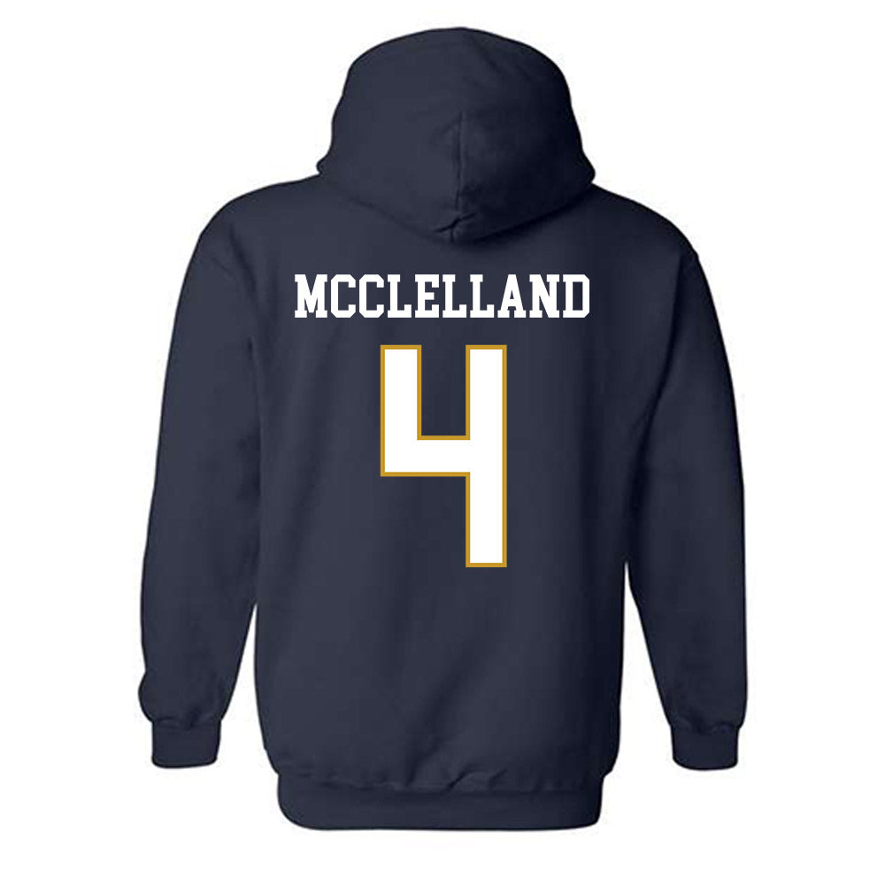 Notre Dame - NCAA Women's Lacrosse : Ellie McClelland - Classic Fashion Shersey Hooded Sweatshirt-1