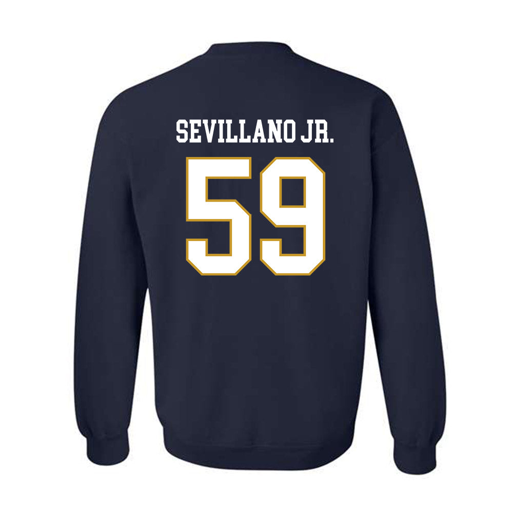 Notre Dame - NCAA Football : Sean Sevillano Jr. - Classic Fashion Shersey Crewneck Sweatshirt-1