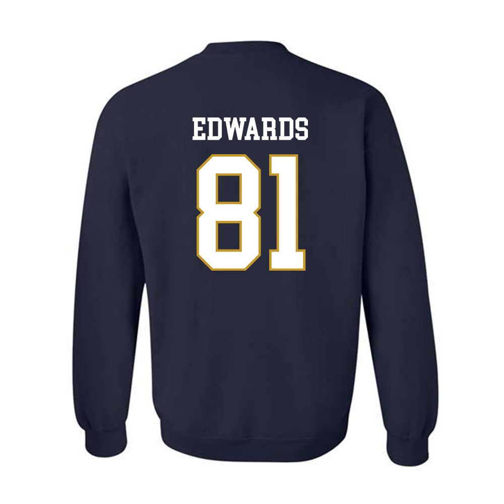 Notre Dame - NCAA Men's Ice Hockey : Beckham Edwards - Classic Fashion Shersey Crewneck Sweatshirt-1