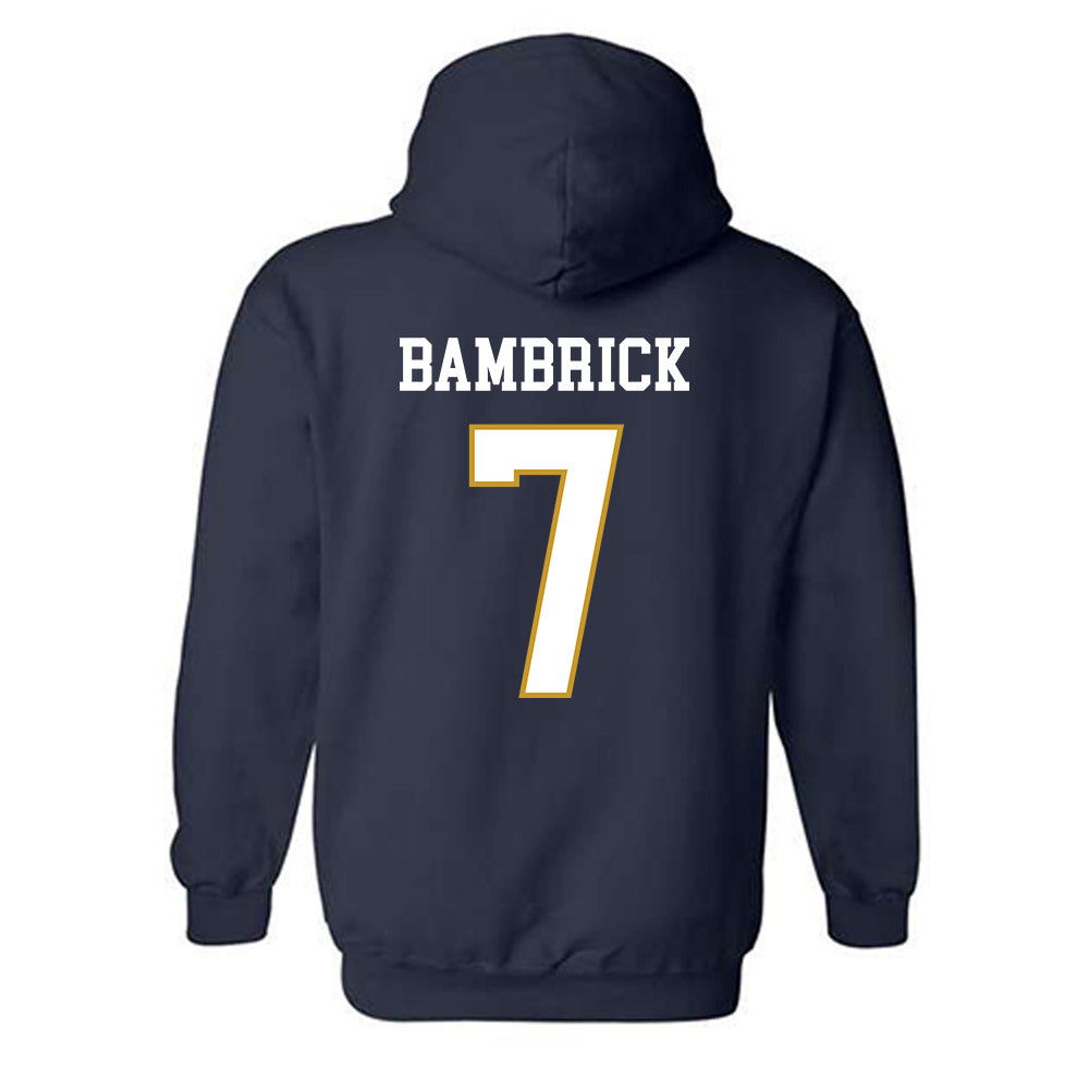 Notre Dame - NCAA Men's Lacrosse : Joey Bambrick - Classic Fashion Shersey Hooded Sweatshirt-1