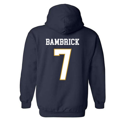 Notre Dame - NCAA Men's Lacrosse : Joey Bambrick - Classic Fashion Shersey Hooded Sweatshirt-1