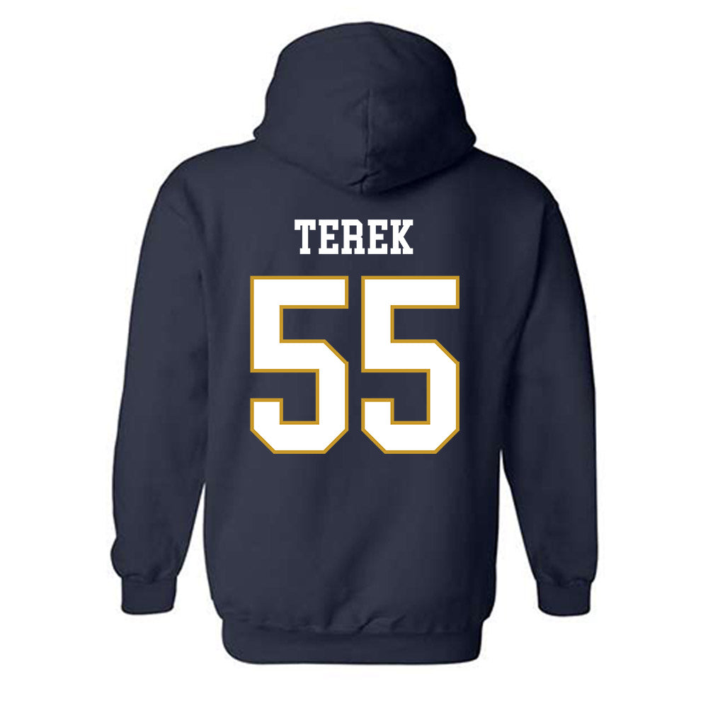 Notre Dame - NCAA Football : Christopher Terek - Classic Fashion Shersey Hooded Sweatshirt-1