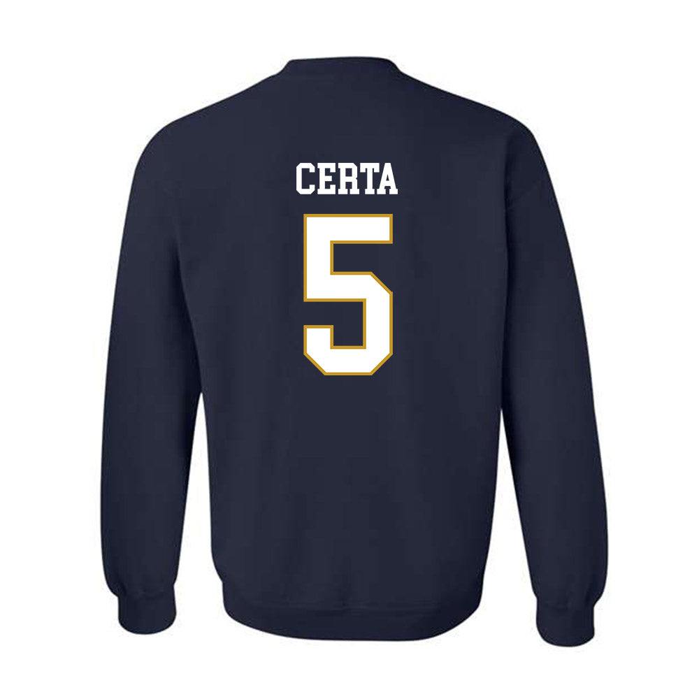 Notre Dame - NCAA Men's Basketball : Cole Certa - Classic Fashion Shersey Crewneck Sweatshirt-1