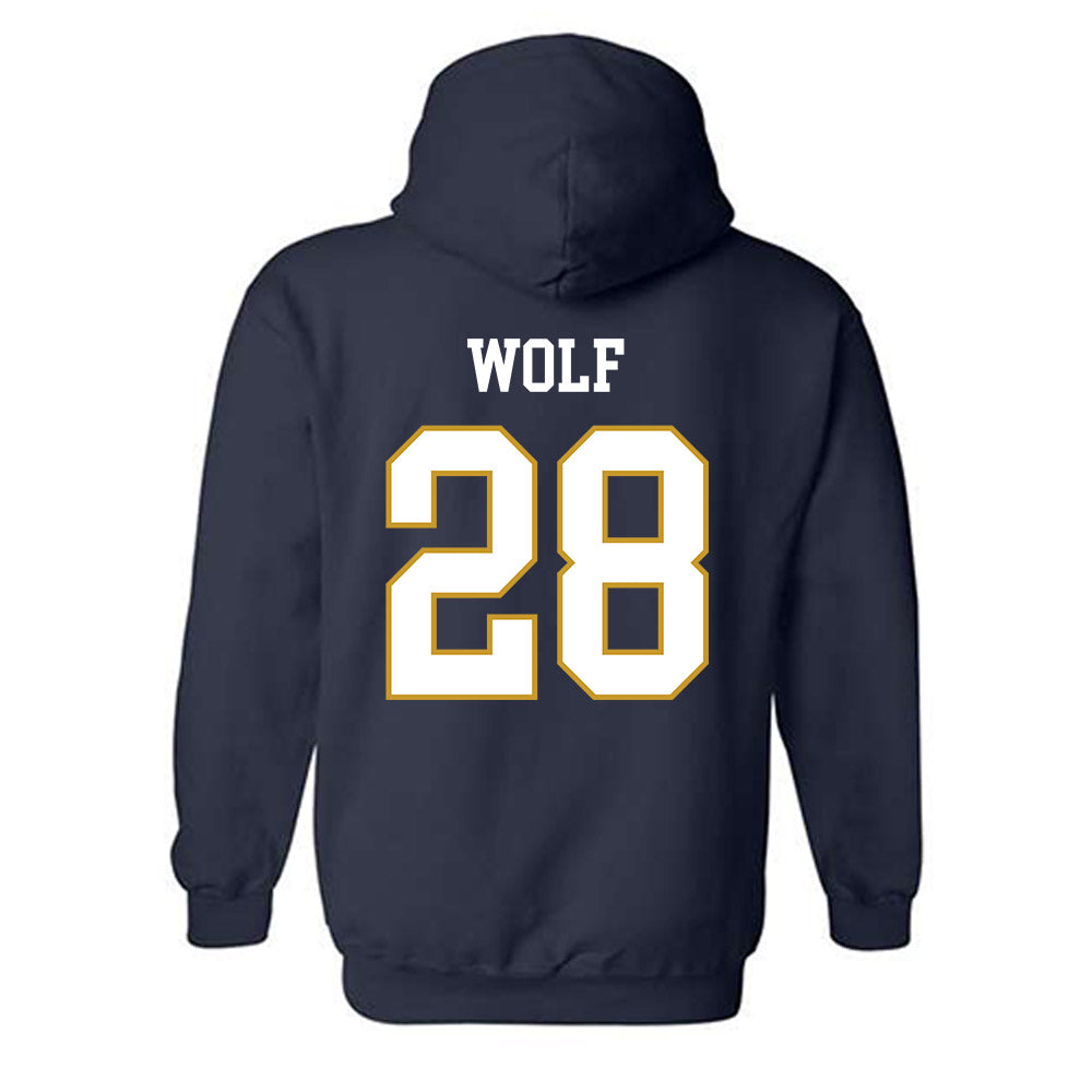 Notre Dame - NCAA Baseball : Rhys Wolf - Classic Fashion Shersey Hooded Sweatshirt-1