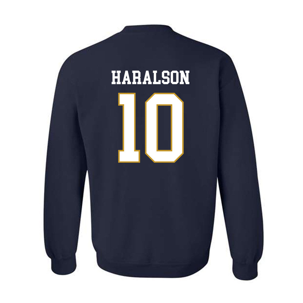 Notre Dame - NCAA Men's Basketball : Jalen Haralson - Classic Fashion Shersey Crewneck Sweatshirt-1