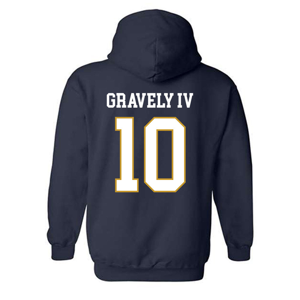 Notre Dame - NCAA Baseball : Warren Gravely IV - Classic Fashion Shersey Hooded Sweatshirt-1