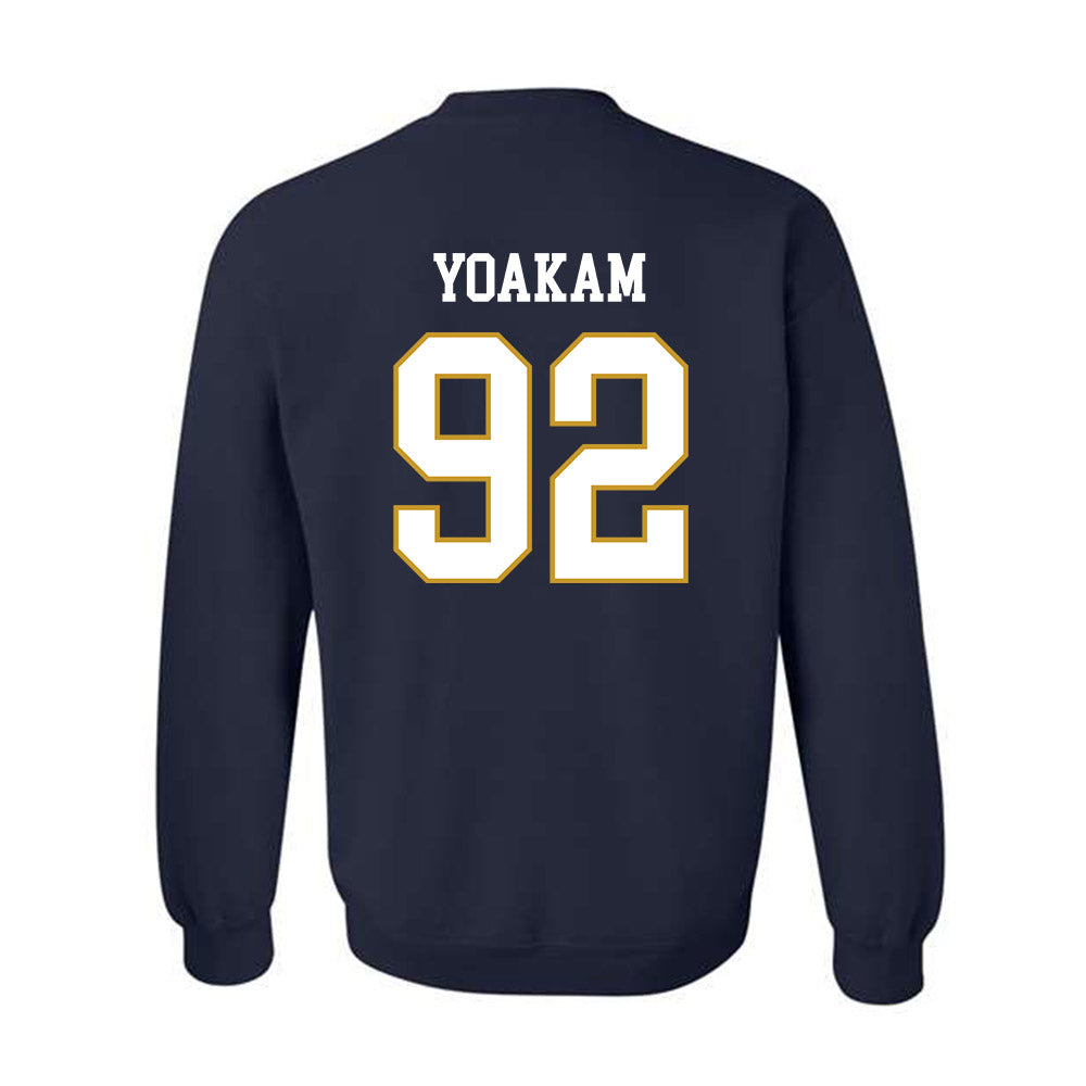 Notre Dame - NCAA Football : Zachary Yoakam - Classic Fashion Shersey Crewneck Sweatshirt-1