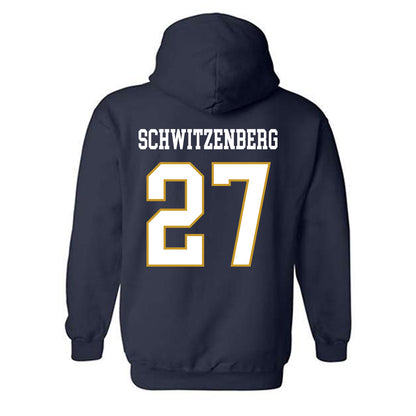 Notre Dame - NCAA Men's Lacrosse : Nate Schwitzenberg - Classic Fashion Shersey Hooded Sweatshirt-1