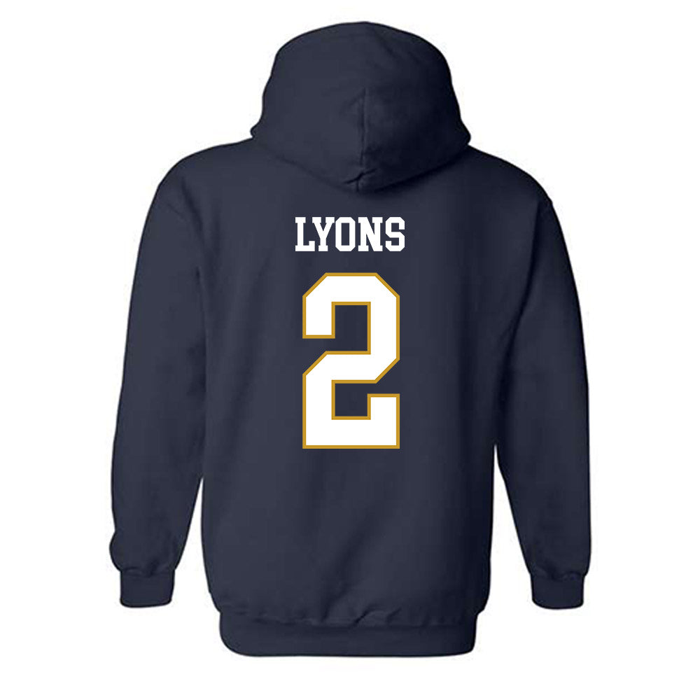 Notre Dame - NCAA Women's Lacrosse : Abigail Lyons - Classic Fashion Shersey Hooded Sweatshirt-1