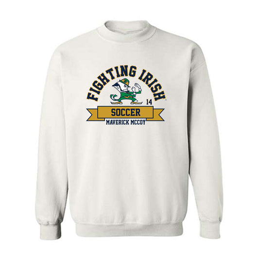 Notre Dame - NCAA Men's Soccer : Maverick McCoy - Classic Fashion Shersey Crewneck Sweatshirt-0