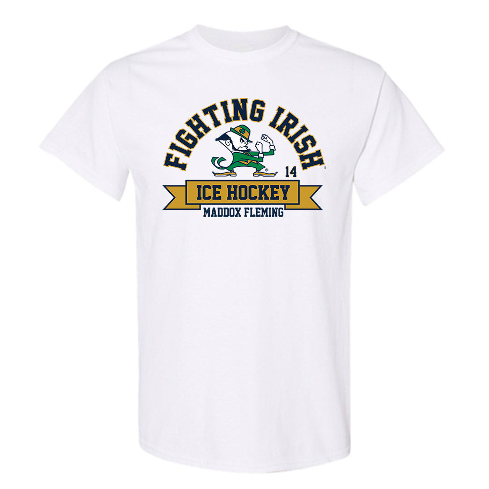 Notre Dame - NCAA Men's Ice Hockey : Maddox Fleming - Classic Fashion Shersey T-Shirt-0