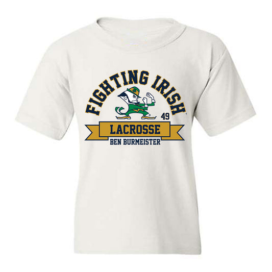 Notre Dame - NCAA Men's Lacrosse : Ben Burmeister - Classic Fashion Shersey Youth T-Shirt-0