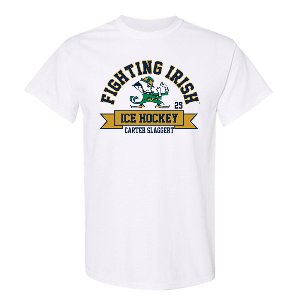 Notre Dame - NCAA Men's Ice Hockey : Carter Slaggert - Classic Fashion Shersey T-Shirt-0