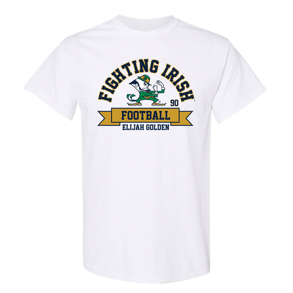Notre Dame - NCAA Football : Elijah Golden - Classic Fashion Shersey T-Shirt-0