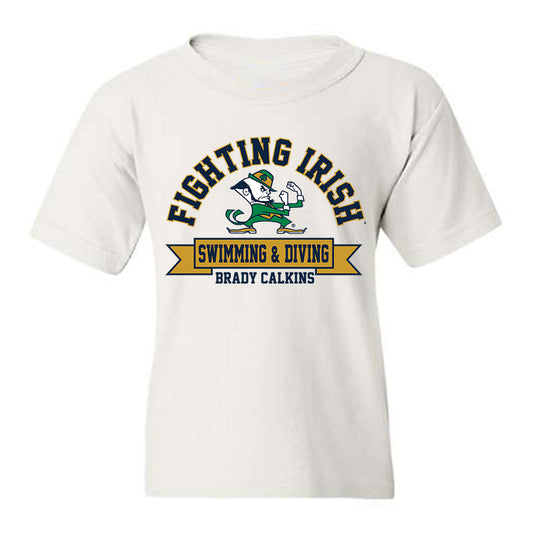 Notre Dame - NCAA Men's Swimming & Diving : Brady Calkins - Classic Fashion Shersey Youth T-Shirt-0