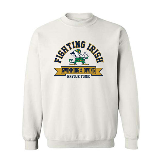 Notre Dame - NCAA Men's Swimming & Diving : Hrvoje Tomic - Classic Fashion Shersey Crewneck Sweatshirt-0
