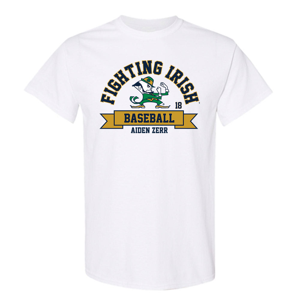 Notre Dame - NCAA Baseball : Aiden Zerr - Classic Fashion Shersey T-Shirt-0