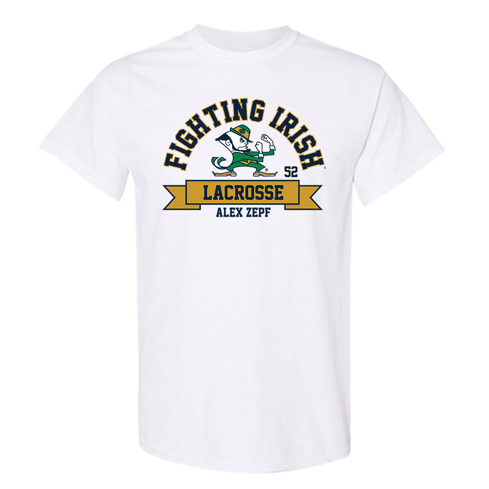Notre Dame - NCAA Men's Lacrosse : Alex Zepf - Classic Fashion Shersey T-Shirt-0