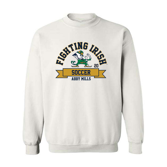 Notre Dame - NCAA Women's Soccer : Abby Mills - Classic Fashion Shersey Crewneck Sweatshirt