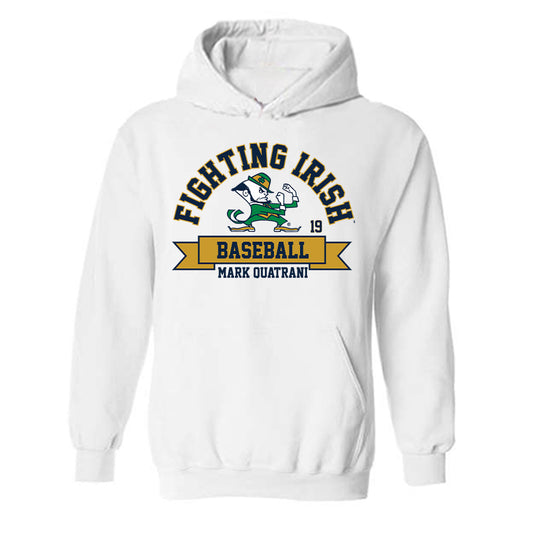 Notre Dame - NCAA Baseball : Mark Quatrani - Classic Fashion Shersey Hooded Sweatshirt-0
