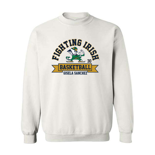 Notre Dame - NCAA Women's Basketball : Gisela Sanchez - Classic Fashion Shersey Crewneck Sweatshirt-0