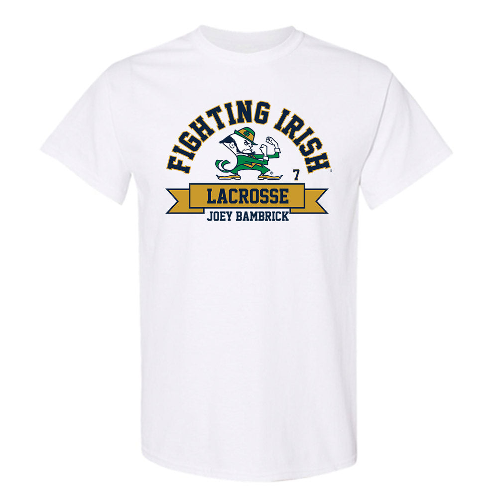 Notre Dame - NCAA Men's Lacrosse : Joey Bambrick - Classic Fashion Shersey T-Shirt-0