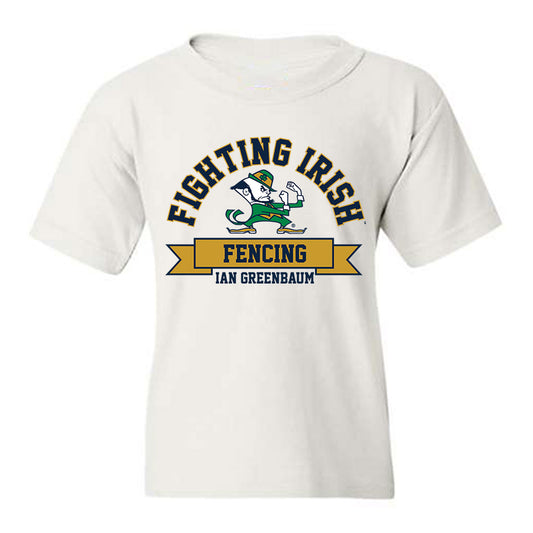 Notre Dame - NCAA Men's Fencing : Ian Greenbaum - Classic Fashion Shersey Youth T-Shirt-0