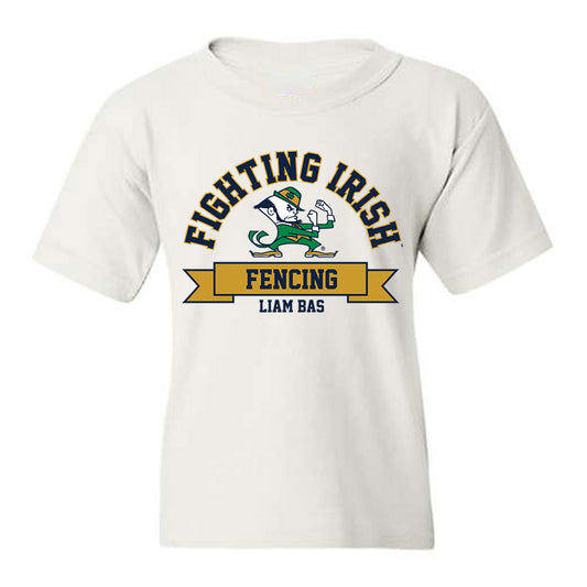 Notre Dame - NCAA Men's Fencing : Liam Bas - Classic Fashion Shersey Youth T-Shirt-0