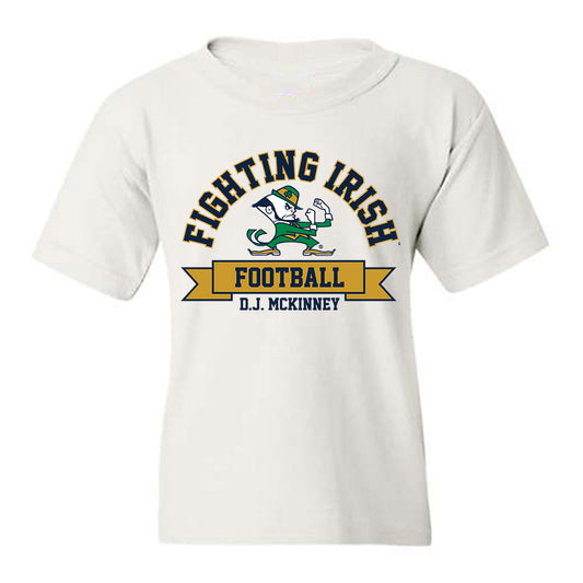 Notre Dame - NCAA Football : D.J. Mckinney - Classic Fashion Shersey Youth T-Shirt-0
