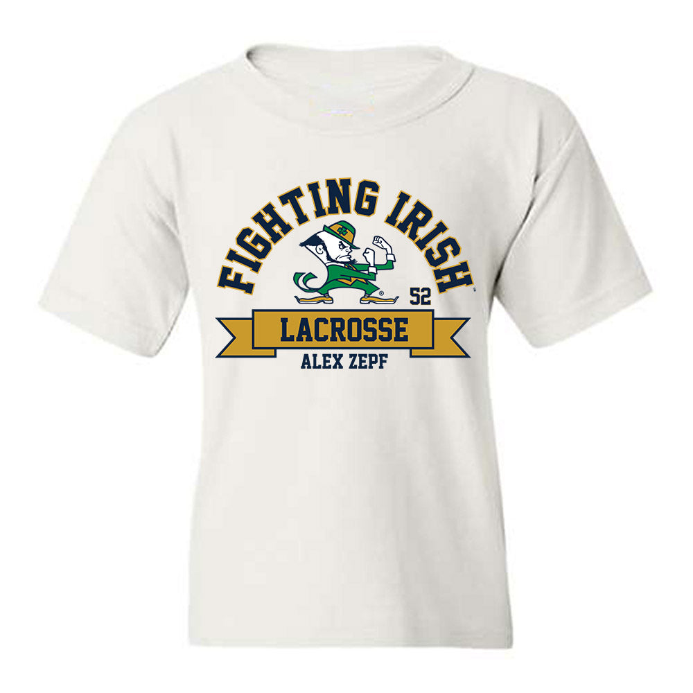 Notre Dame - NCAA Men's Lacrosse : Alex Zepf - Classic Fashion Shersey Youth T-Shirt-0