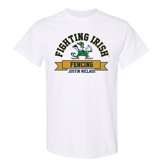 Notre Dame - NCAA Men's Fencing : Justin Miclaus - Classic Fashion Shersey T-Shirt-0