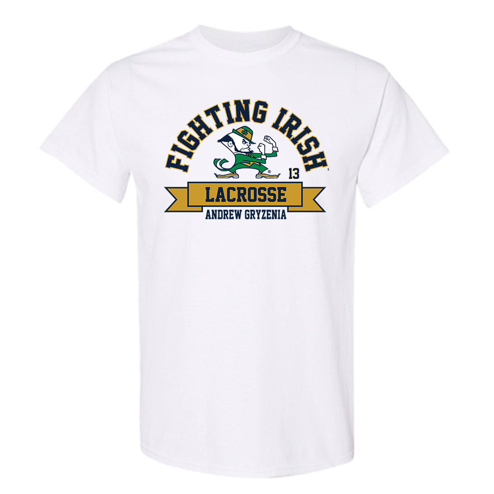Notre Dame - NCAA Men's Lacrosse : Andrew Gryzenia - Classic Fashion Shersey T-Shirt-0