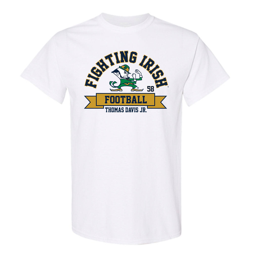 Notre Dame - NCAA Football : Thomas Davis Jr. - Classic Fashion Shersey T-Shirt-0