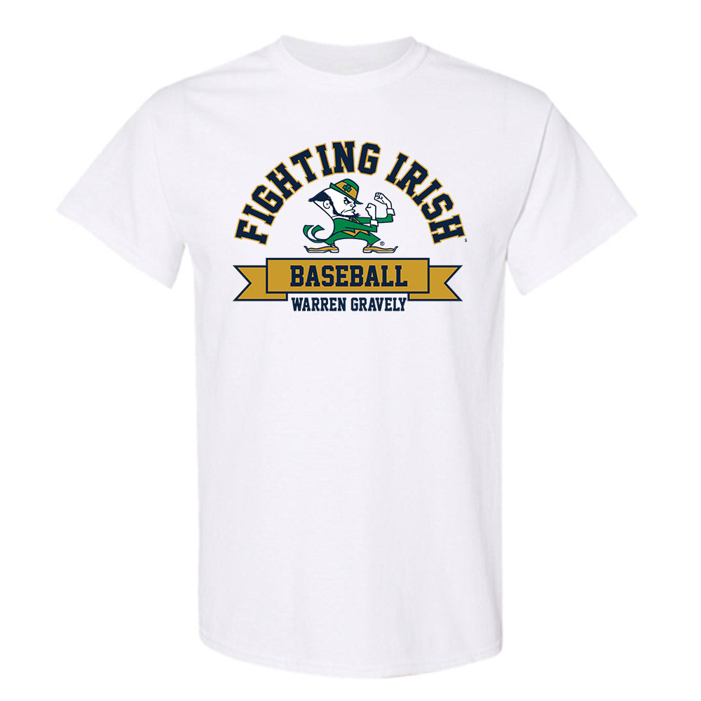 Notre Dame - NCAA Baseball : Warren Gravely - Classic Fashion Shersey T-Shirt-0