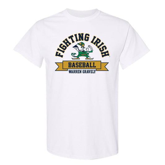 Notre Dame - NCAA Baseball : Warren Gravely - Classic Fashion Shersey T-Shirt-0