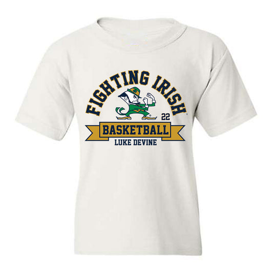 Notre Dame - NCAA Men's Basketball : Luke Devine - Classic Fashion Shersey Youth T-Shirt-0