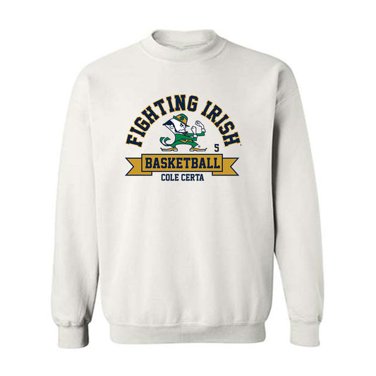 Notre Dame - NCAA Men's Basketball : Cole Certa - Classic Fashion Shersey Crewneck Sweatshirt-0